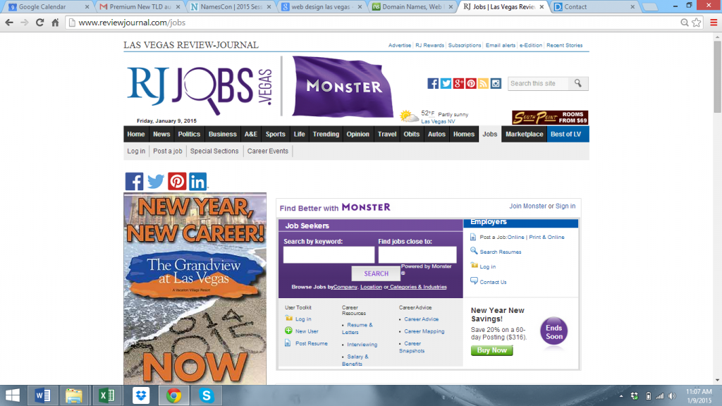 Las Vegas ReviewJournal Renames Its Job Classified Section As RJJobs.Vegas